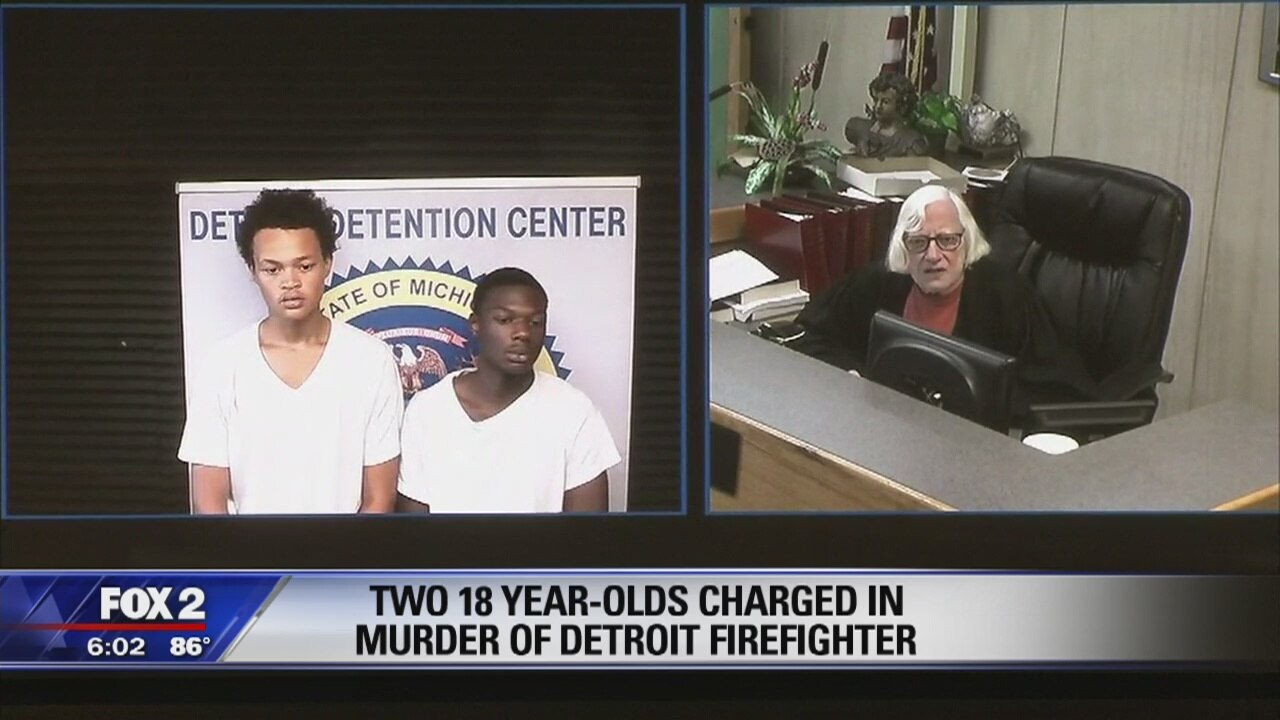 Two 18 year olds charged in murder of Detroit Firefighter