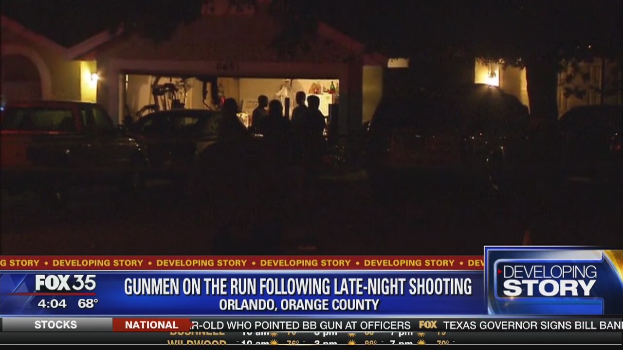 Gunmen on the run following late-night shooting