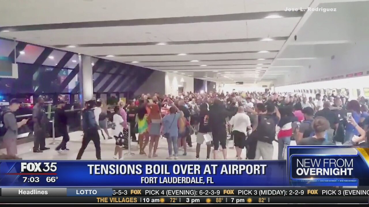 Tensions boil over at airport