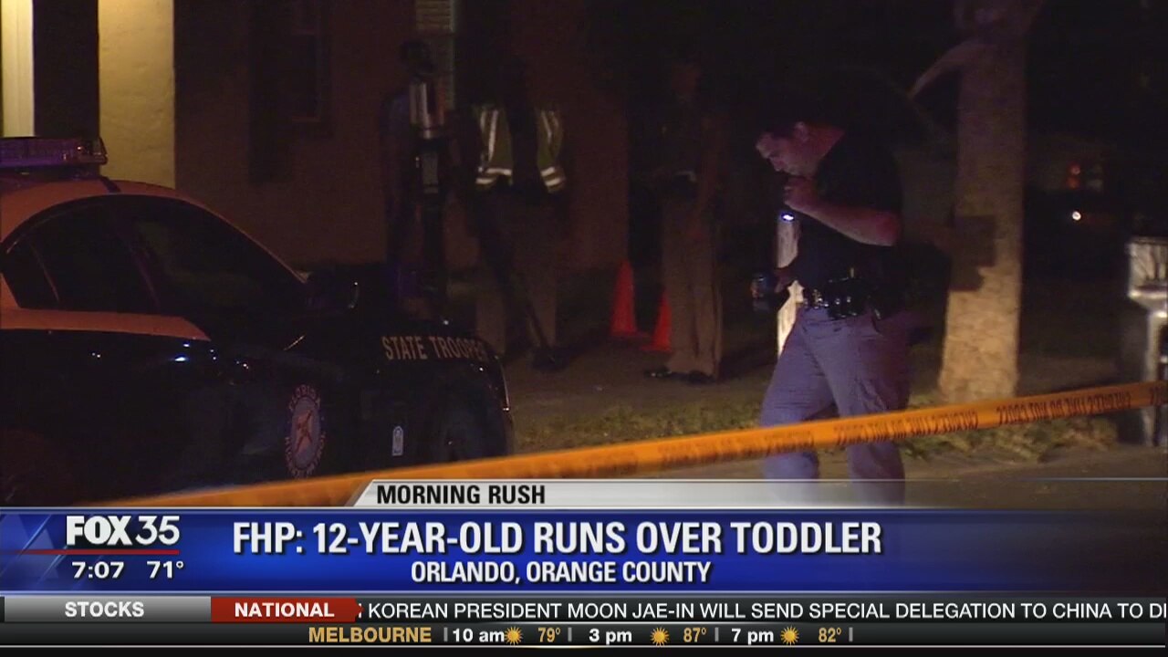 12-year-old runs over toddler