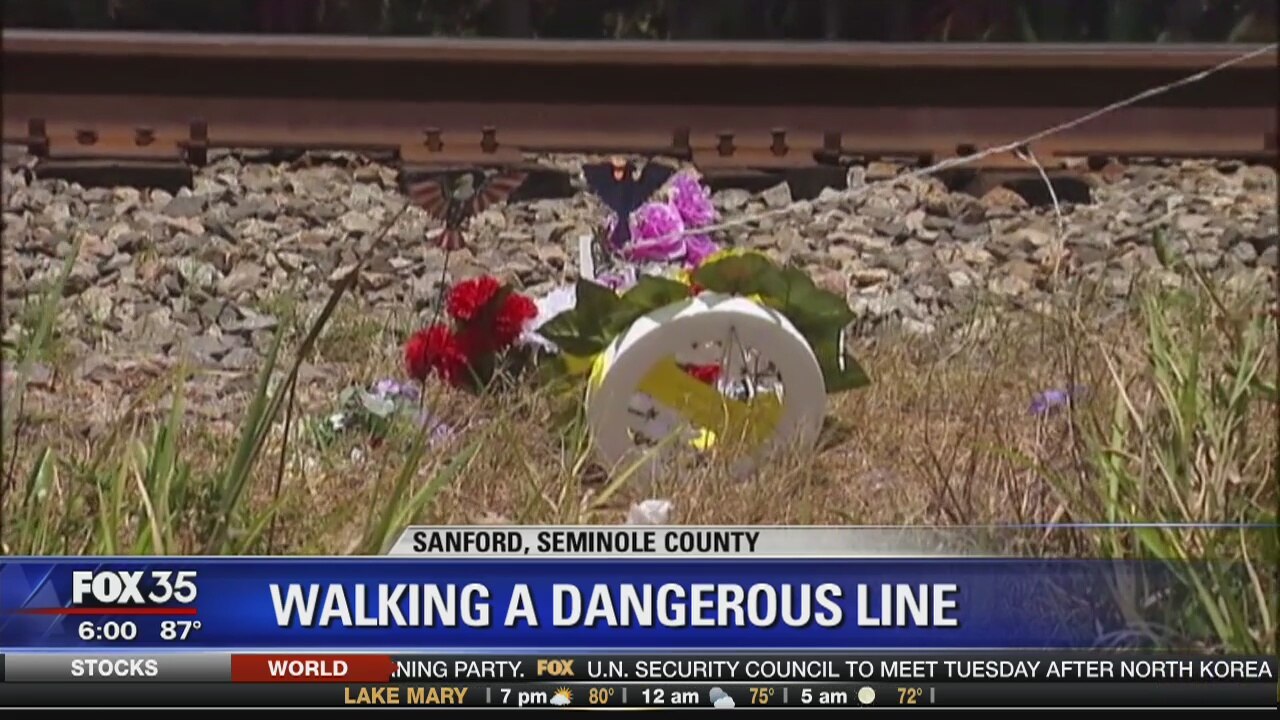 Pedestrian in danger near SunRail crossing