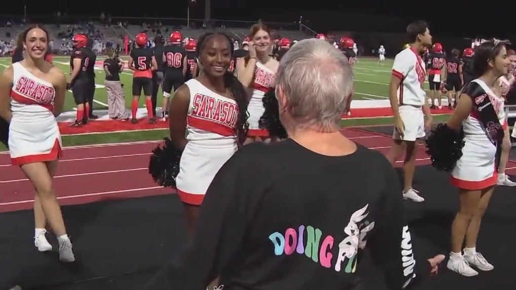 Grandmother joins cheerleaders for bucket list
