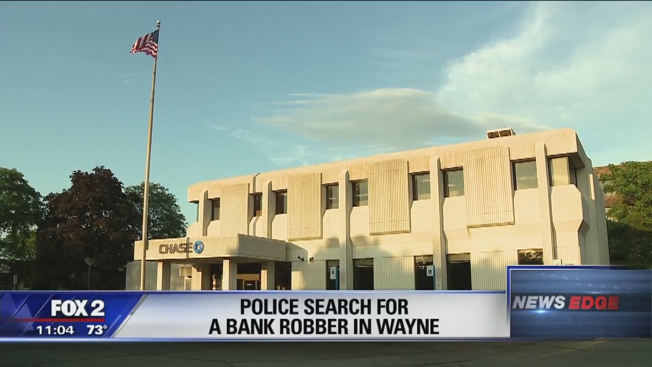 Police search for bank robber in Wayne | FOX 2 Detroit
