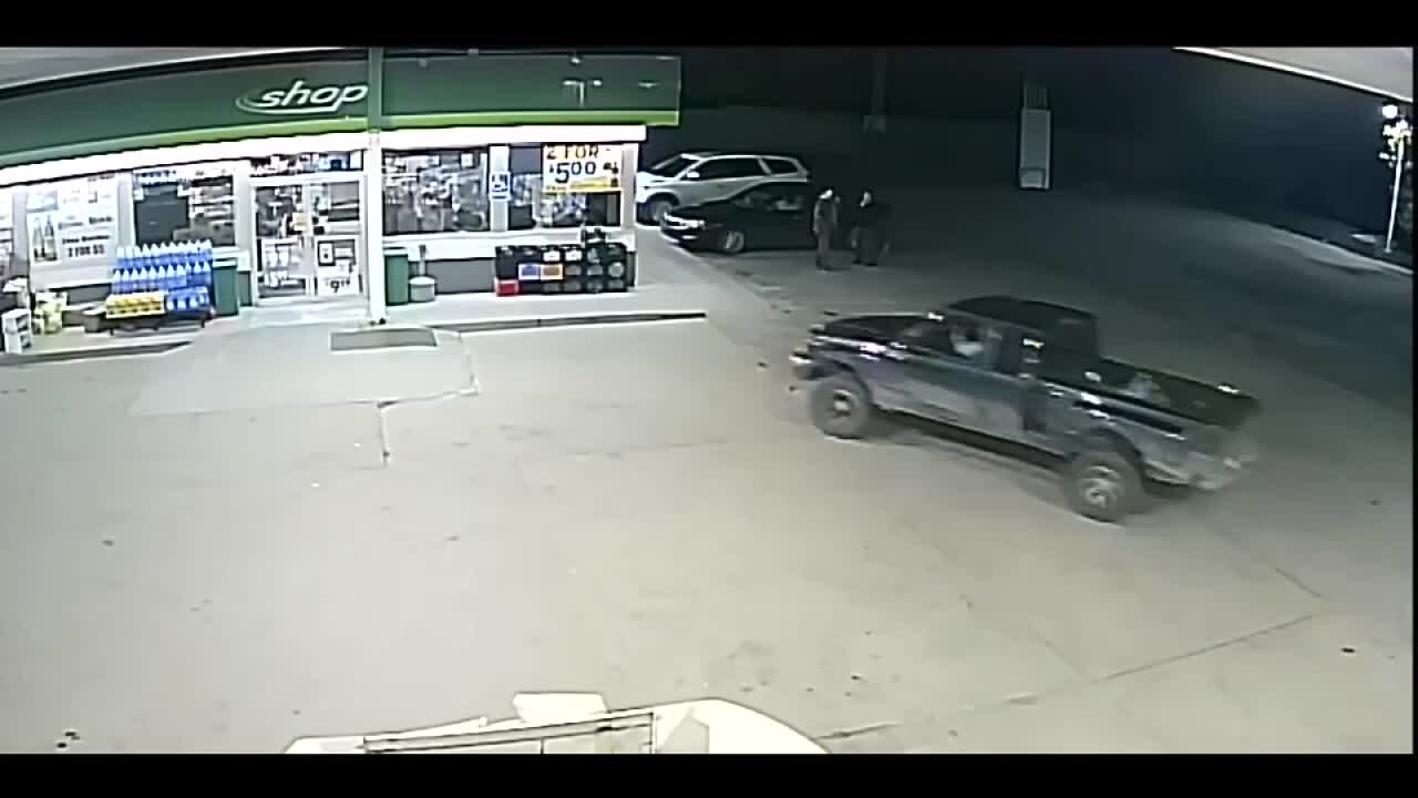 Driver arrested after driving truck through Michigan gas station