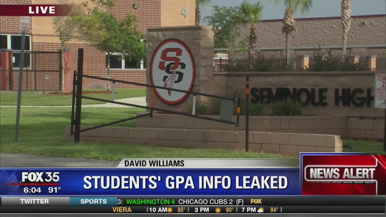 GPAs mistakenly sent to parents, students