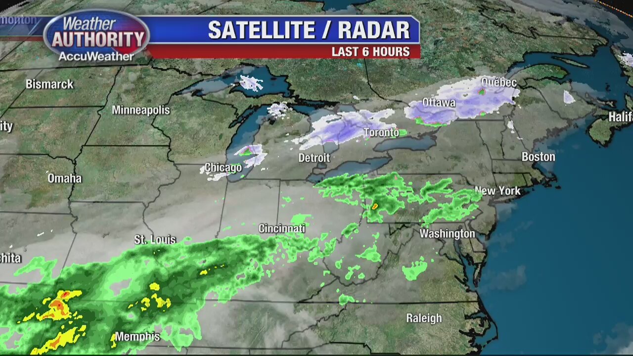 Some flakes fly for the morning commute!