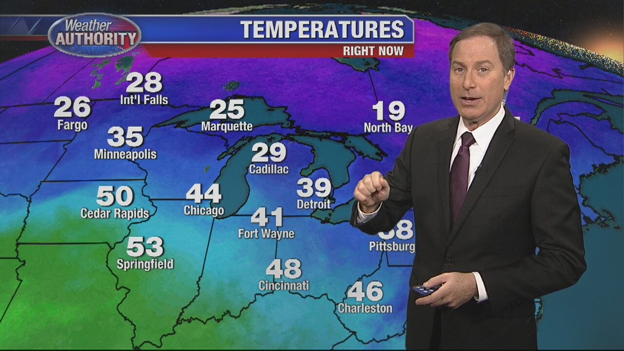 Gloomy weather lingers in Detroit as northern Michigan gets some snow