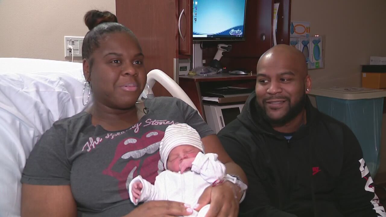 First-time parents welcome first baby born in New Year at Henry Ford
