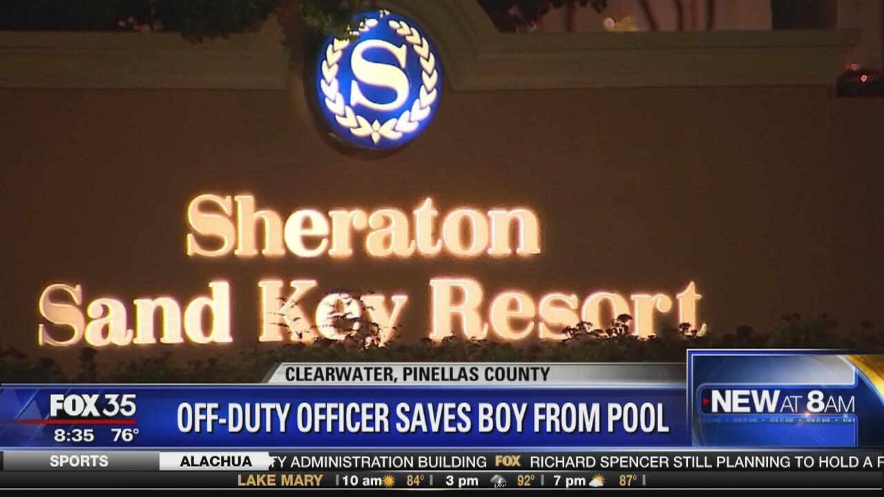Off-duty officer saves boy from pool