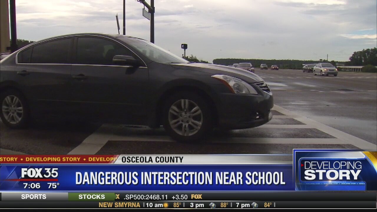 Dangerous intersection at school