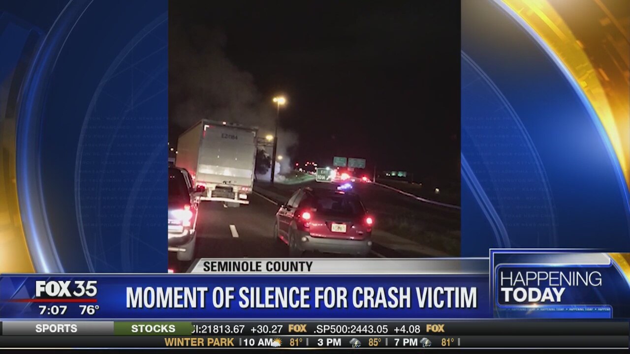 Moment of silence for crash victim