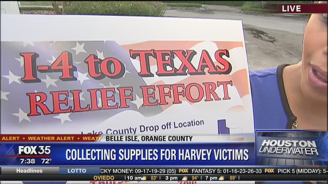 Collecting supplies for Harvey victims