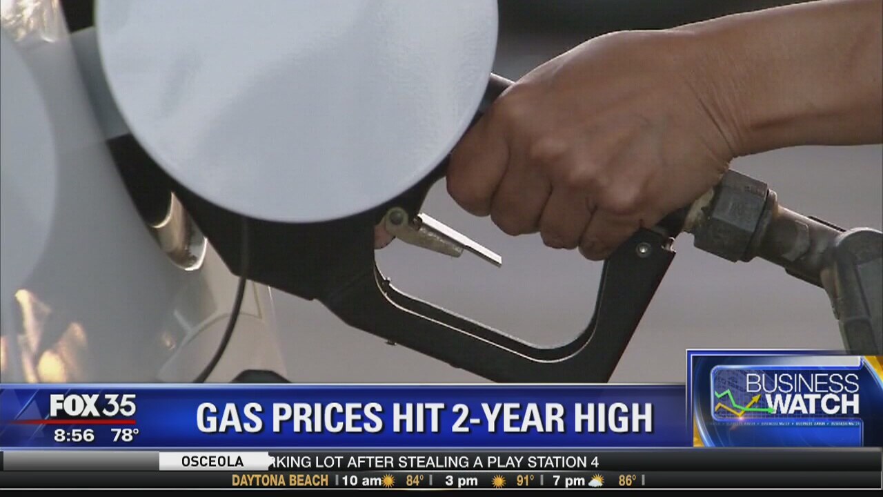 Gas prices hit two year hgh