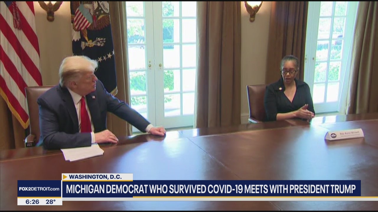 Detroit lawmaker visits President Trump to discuss COVID-19 recovery