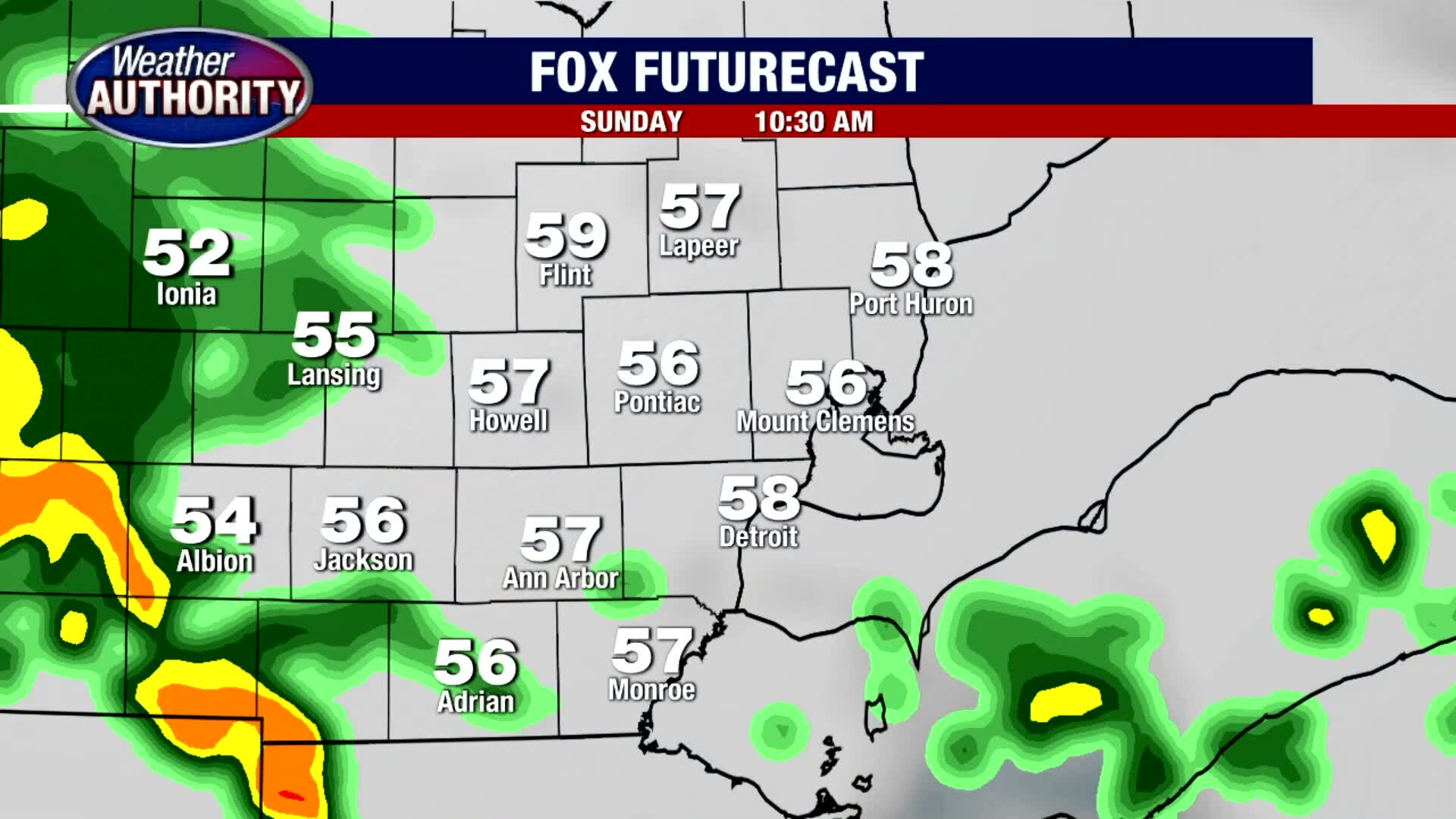 Heavy rain expected all day Sunday for SE Michigan