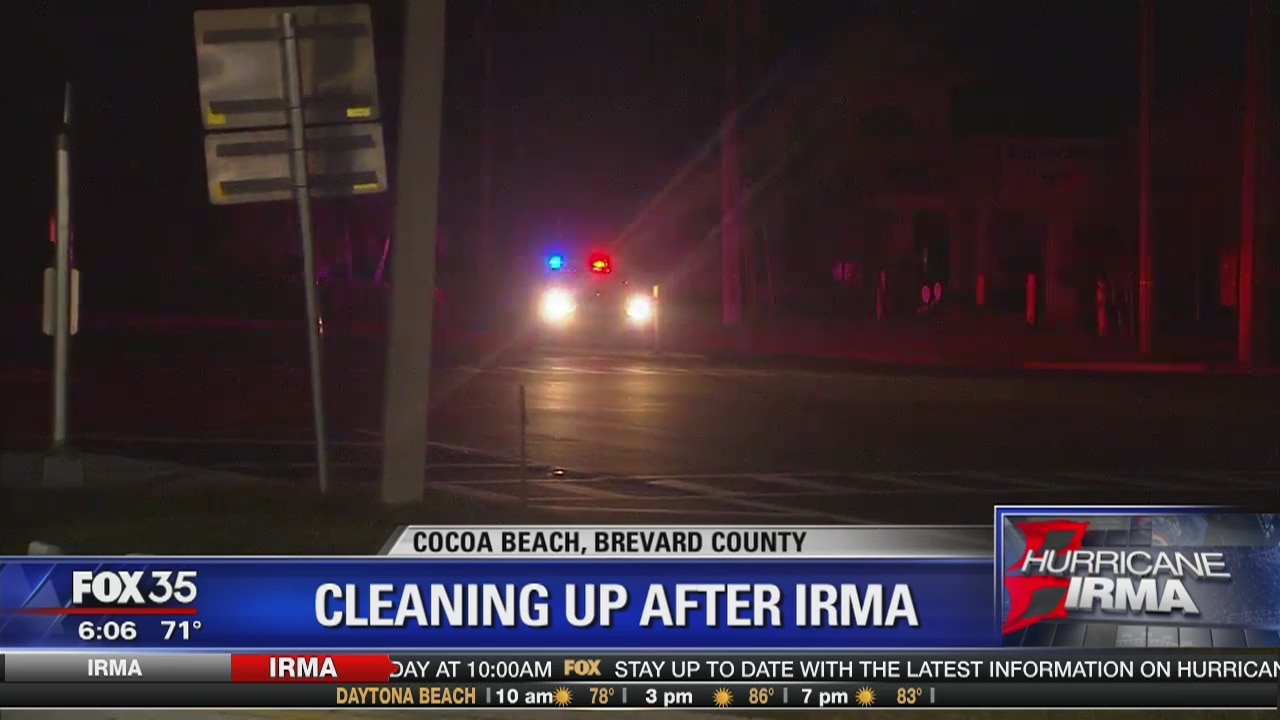 Cleaning up after Irma on Cocoa Beach