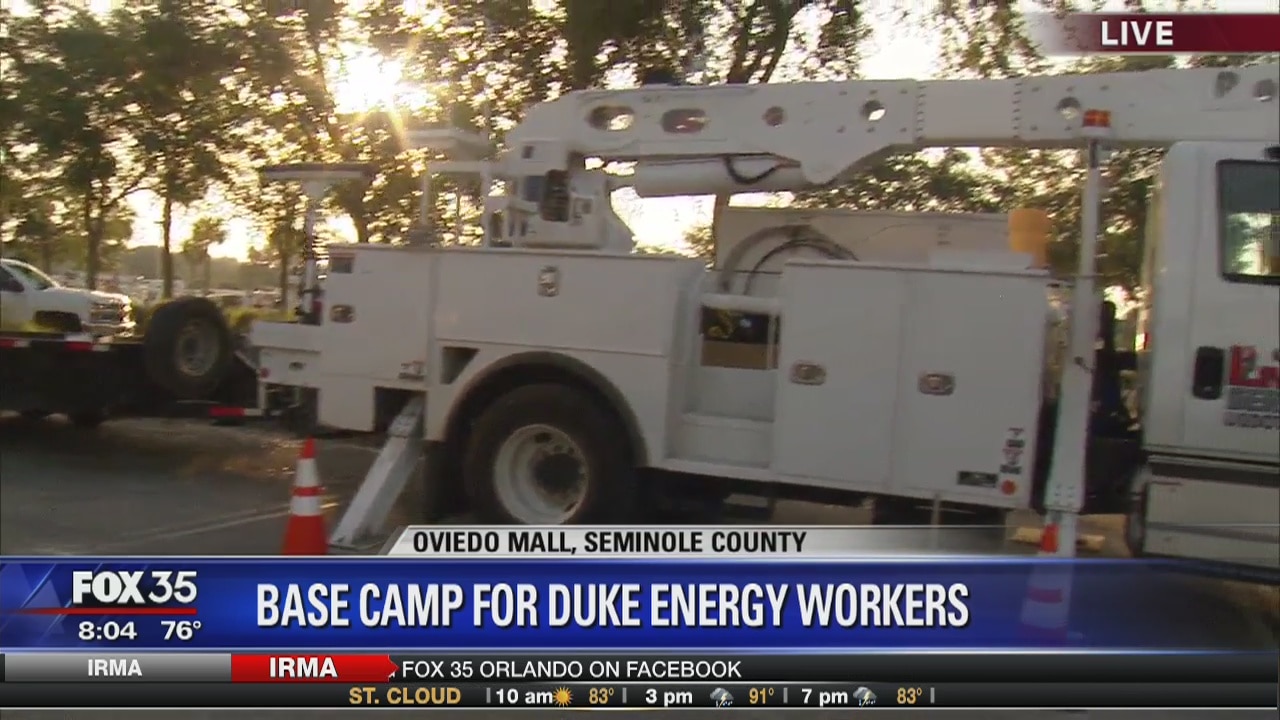 Base camp for Duke energy workers