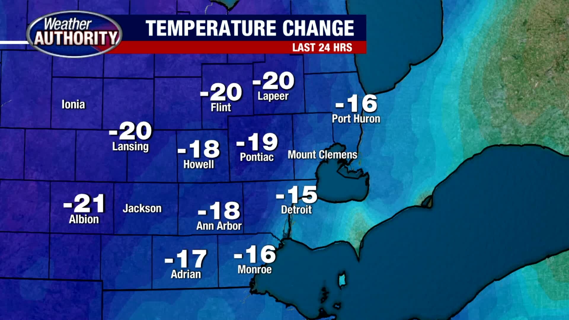 The storms are gone and temperatures are heading down!