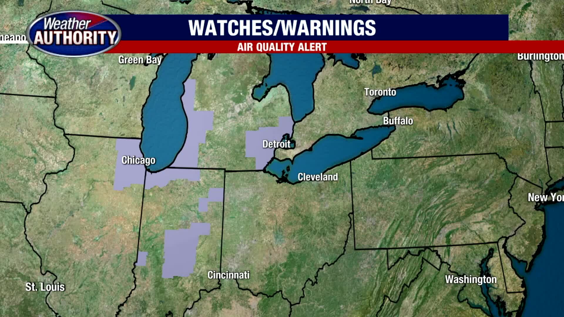 Air Quality Alert Thursday. We're heading toward 90? by the weekend!