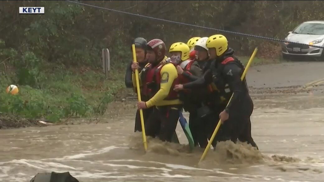 Swift water rescue in Santa Barbara County