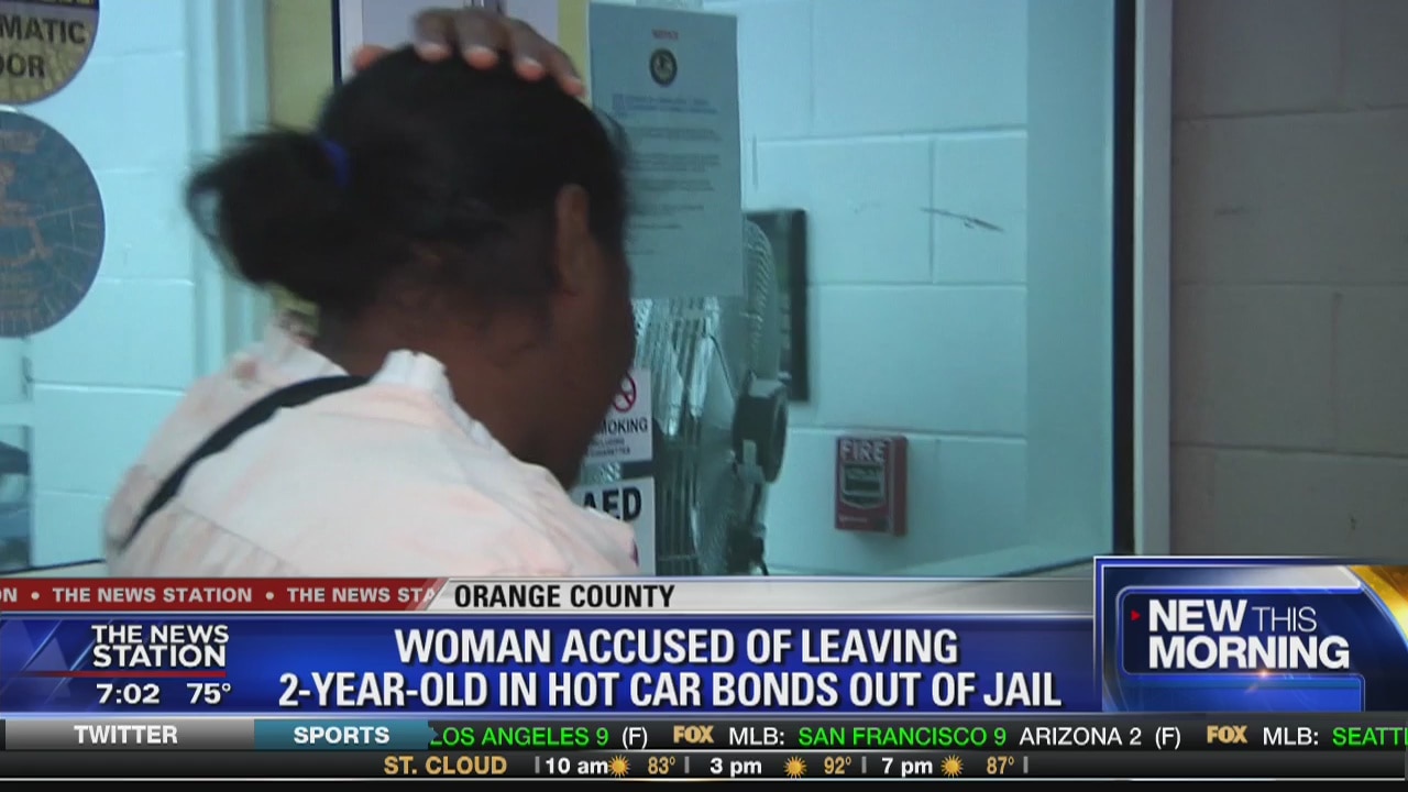 Woman accused of leaving 2-year-old in hot car bonds out of jail