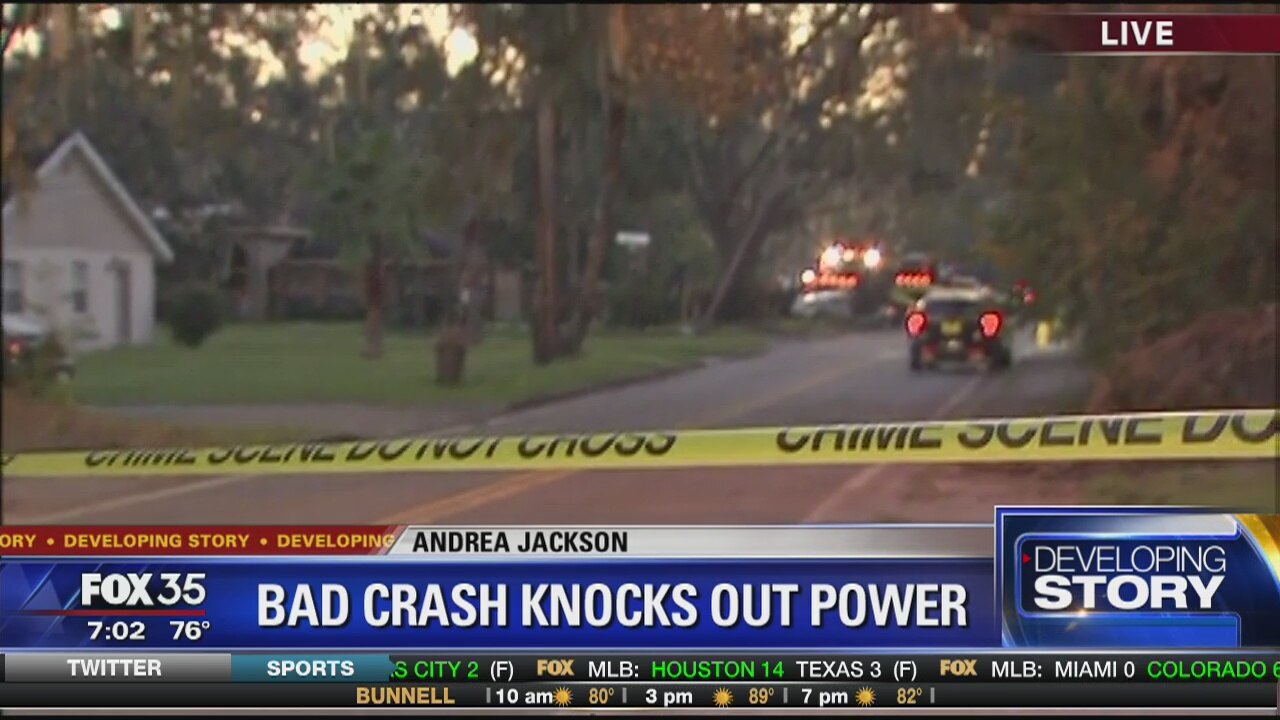 Bad crash knocks out power