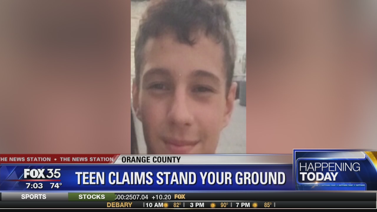 Teen claims stand your ground