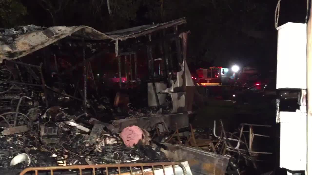 Mobile home fire