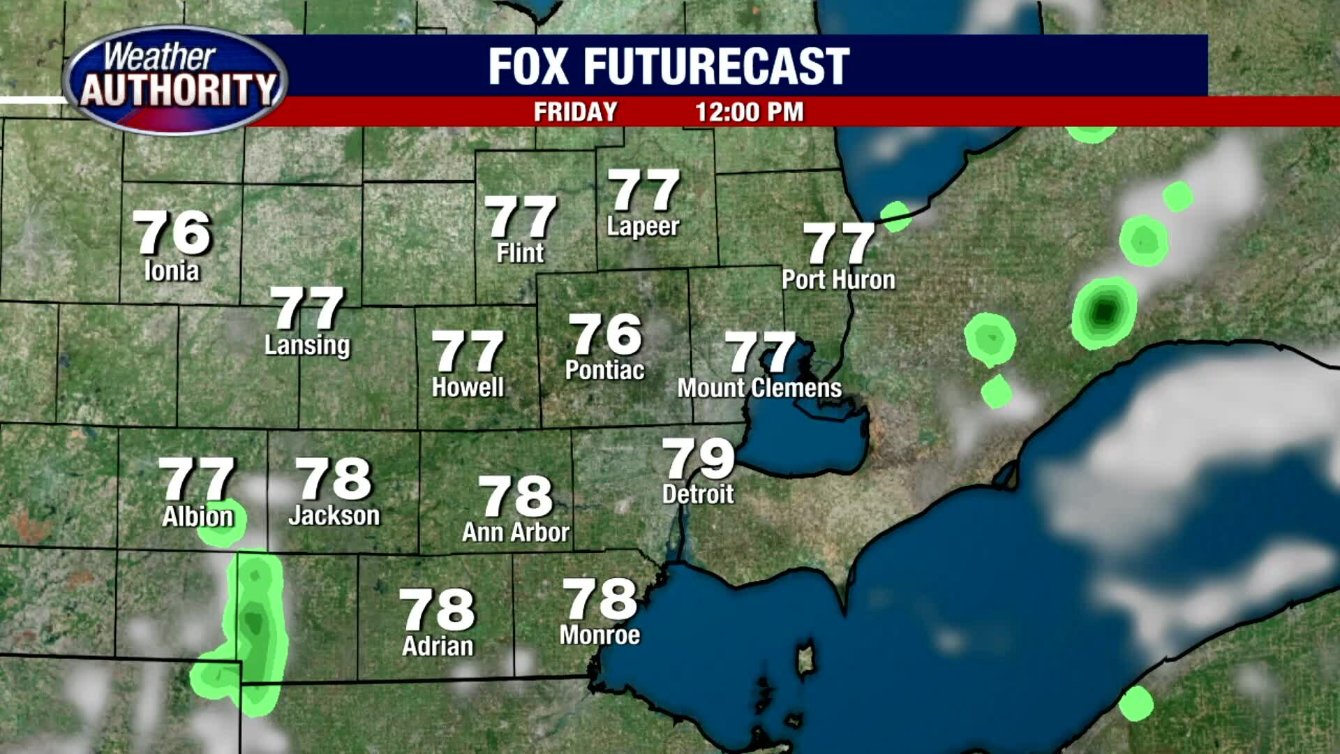 Mostly Sunny & Warm Friday