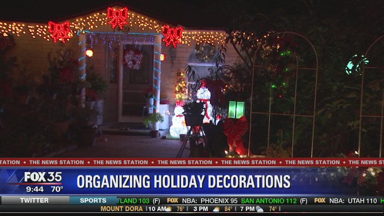 Organizing holiday decorations