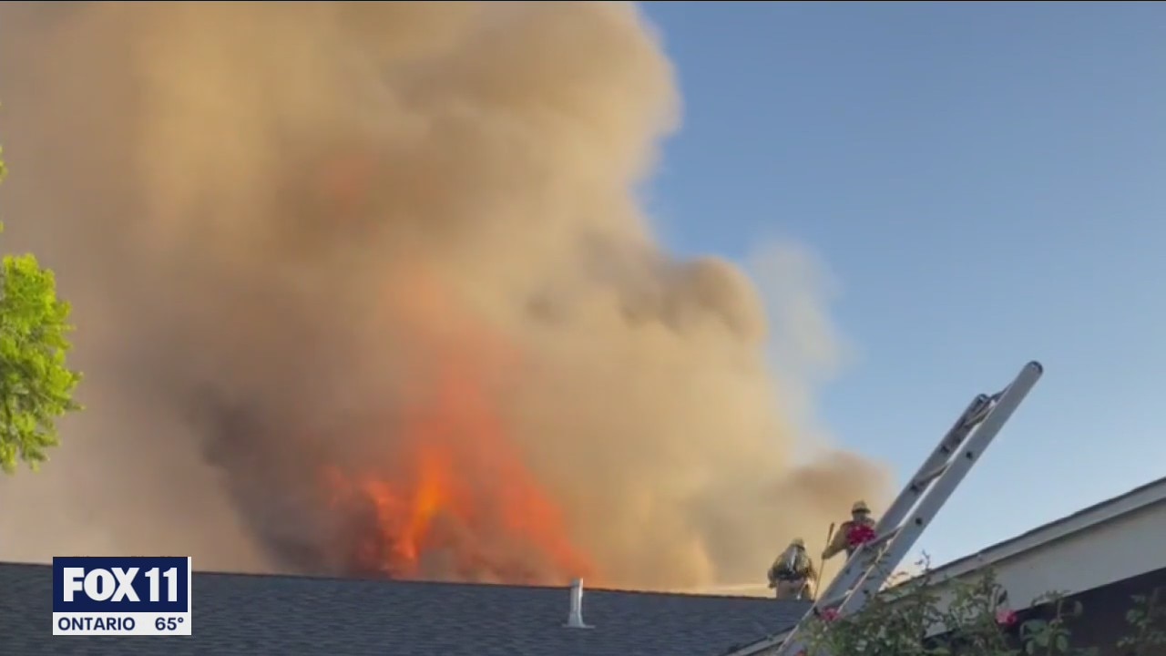 Explosive fire following domestic disturbance