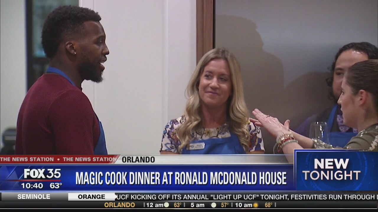 Orlando Magic cook dinner at Ronald McDonald House