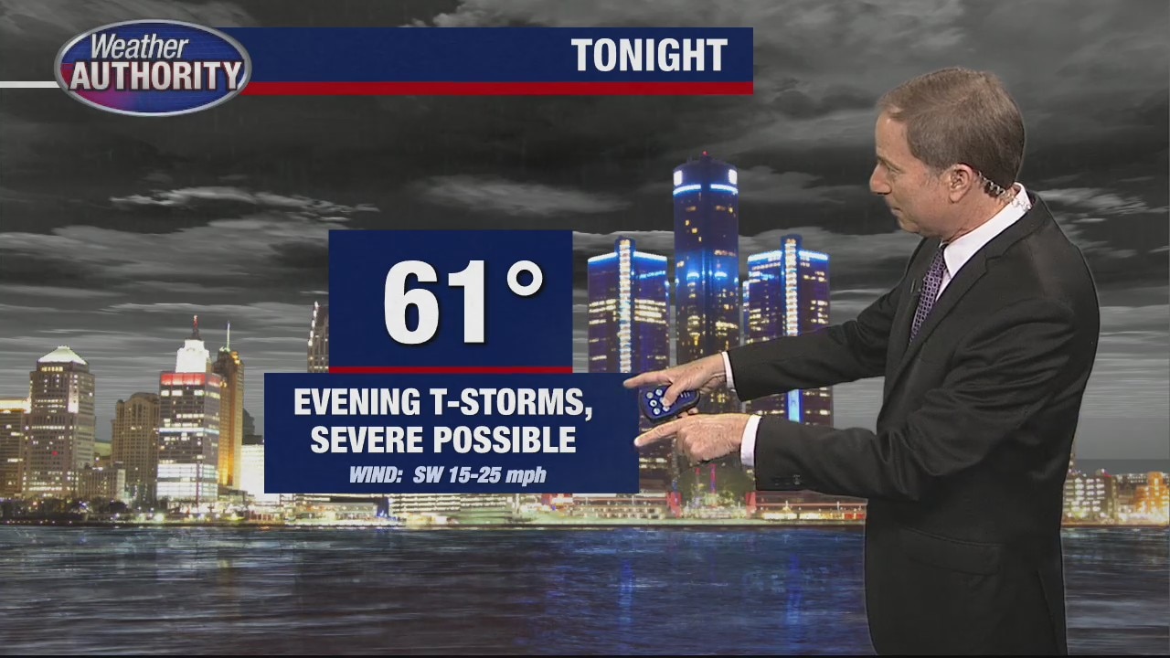 Severe storms possible for tonight