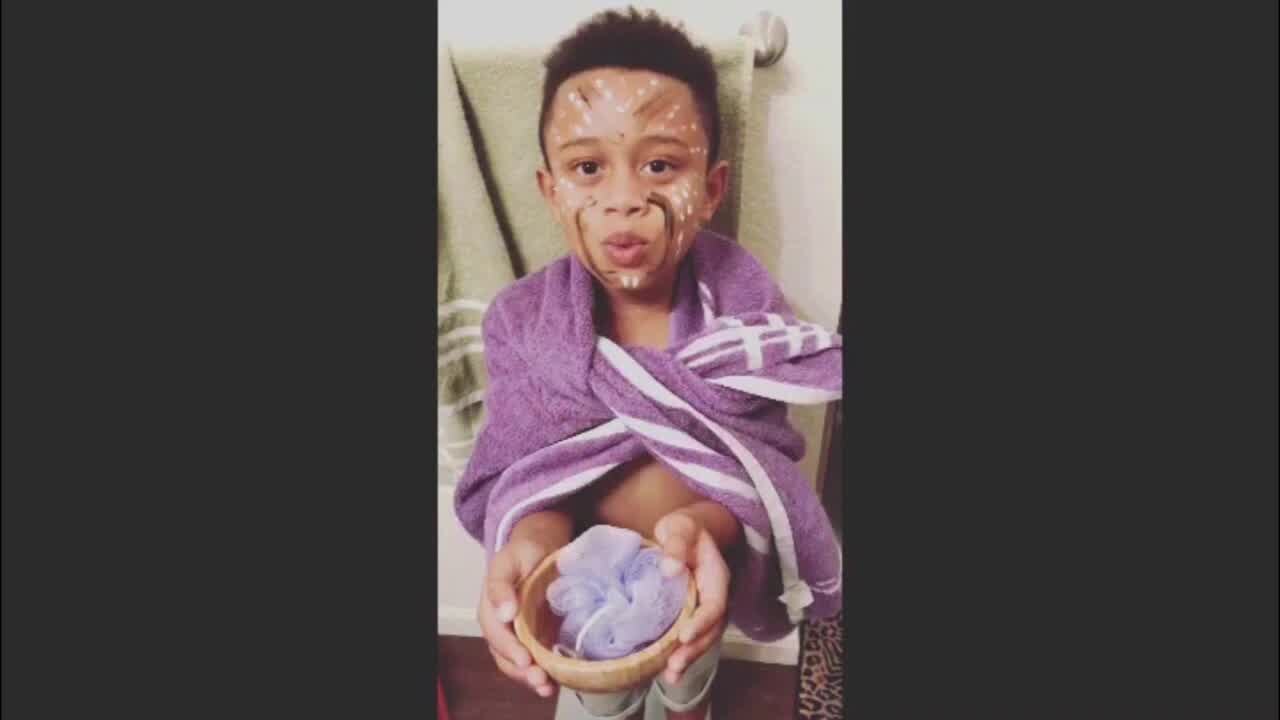 Kid recites lines from the 'Black Panther' movie