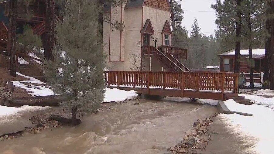 Rain melts snow in Big Bear, causing flooding