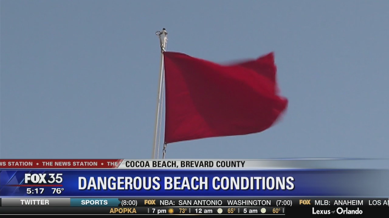 Dangerous beach conditions along Space Coast