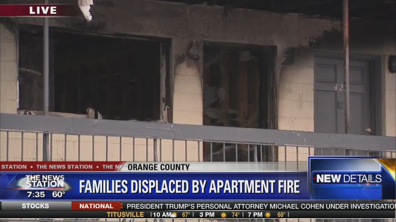 Families displaced by apartment fire