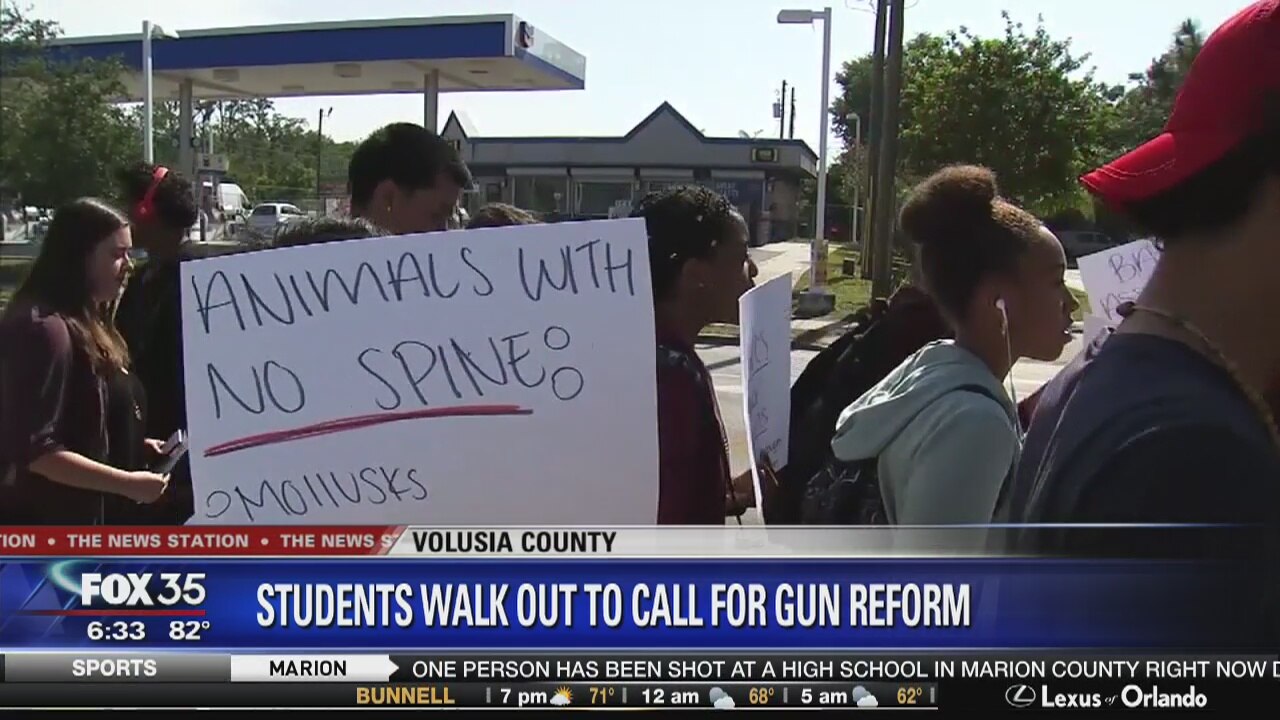 Students walk out of class, call for gun reform