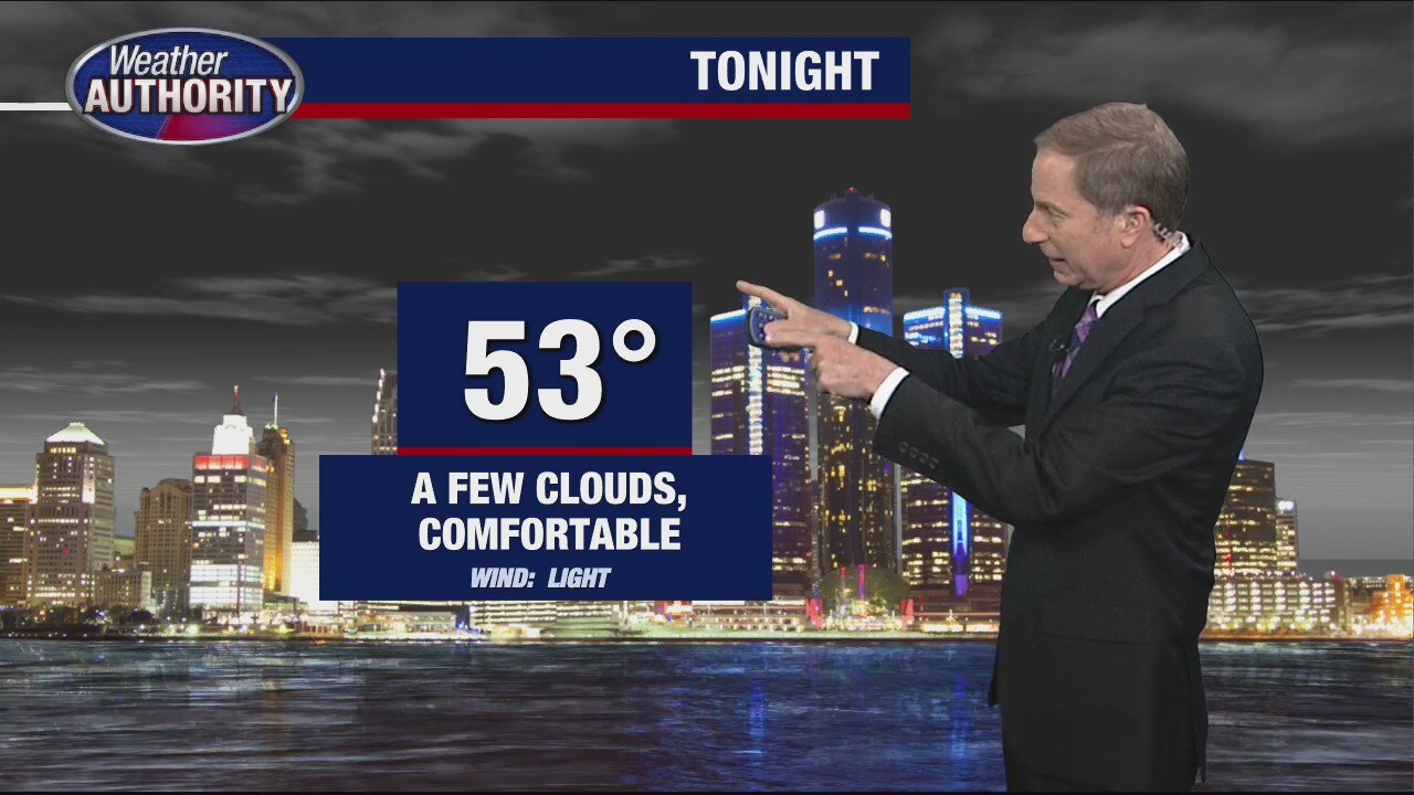 A cool evening in store, much warmer for Tuesday