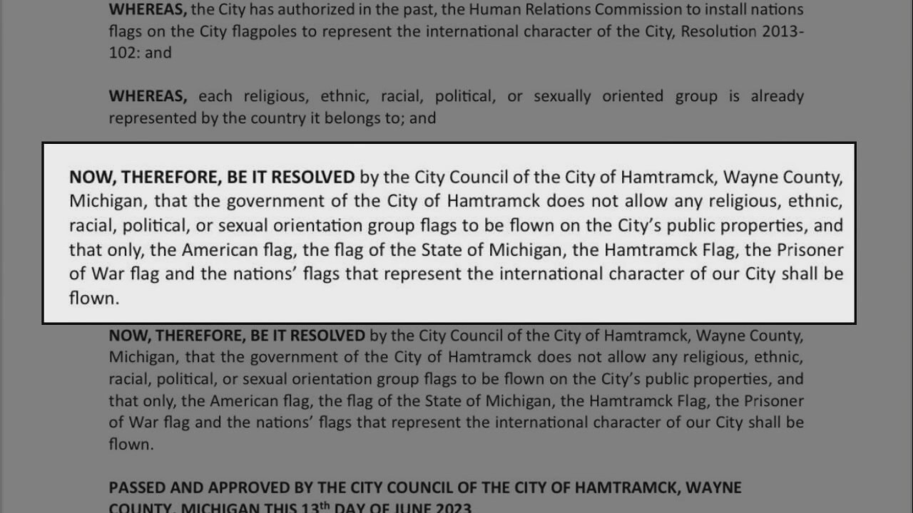 Hamtramck council considers resolution to not allow Pride flag on City Council