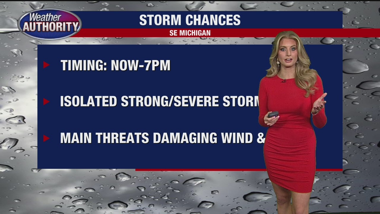Severe storms moving through Metro Detroit