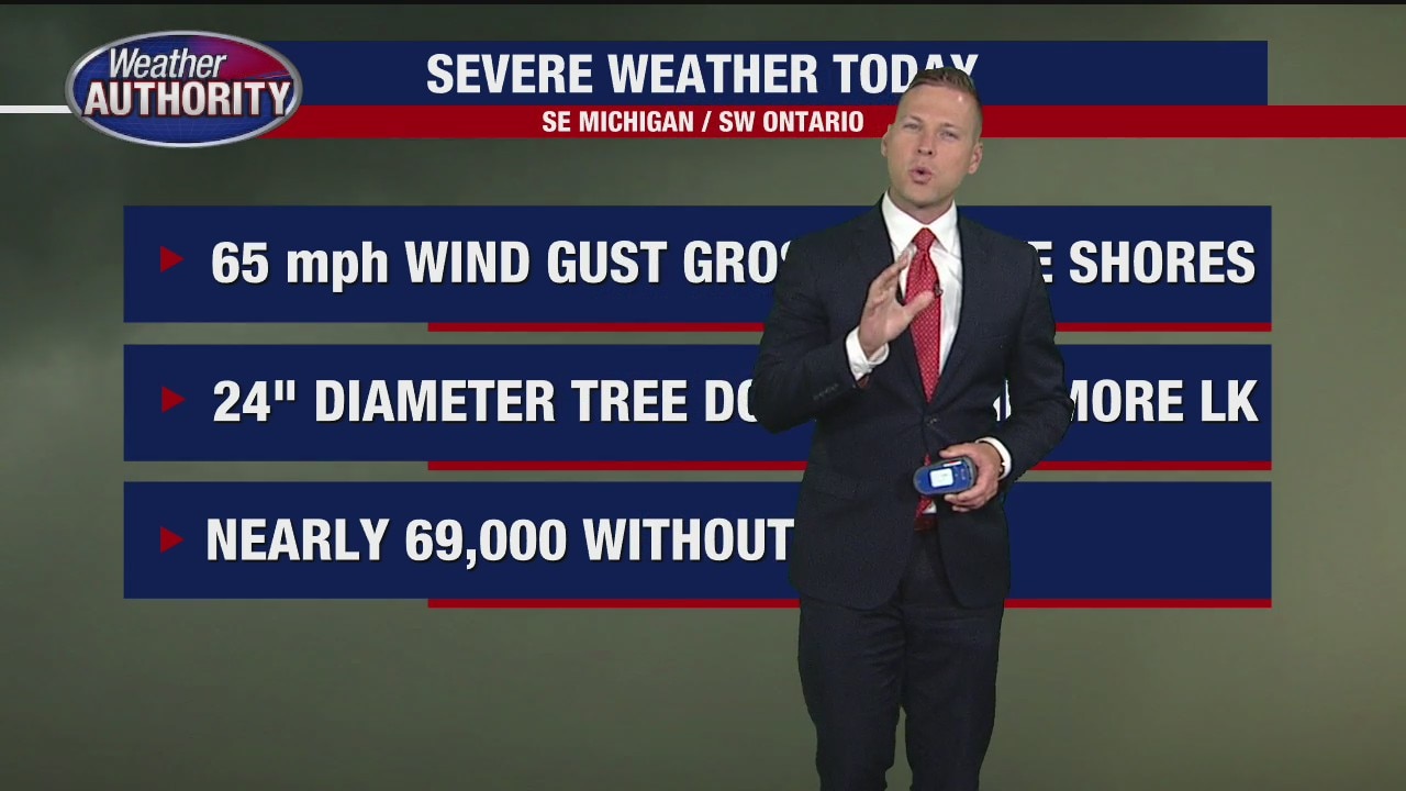 Overnight thunderstorms remain after severe weather passes