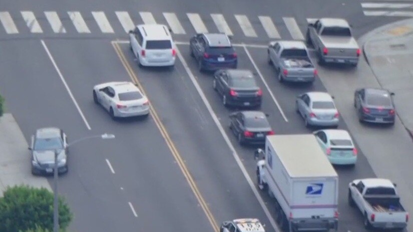LAPD in pursuit of vehicle in South LA