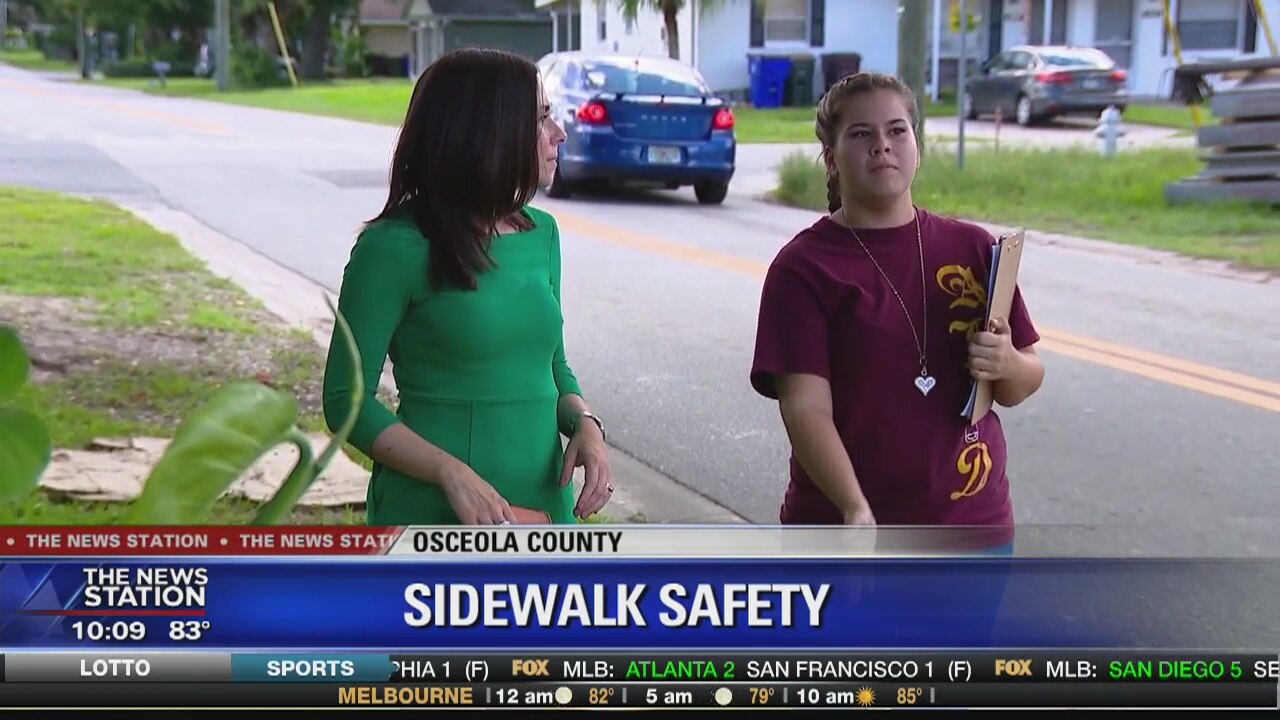 Teen pushing for sidewalks to improve student safety