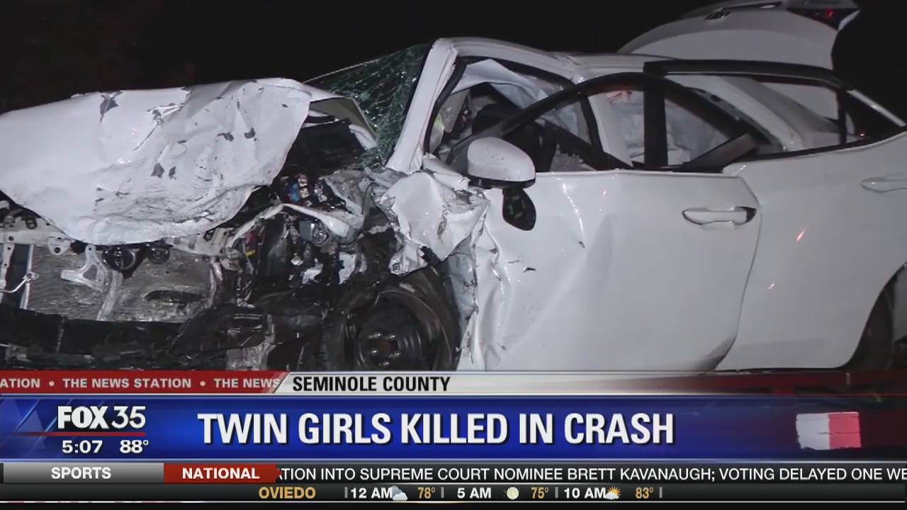 Twin girls killed in crash