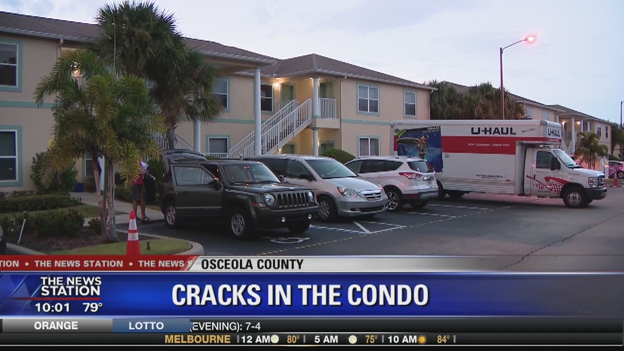 Residents asked to leave condo due to cracks