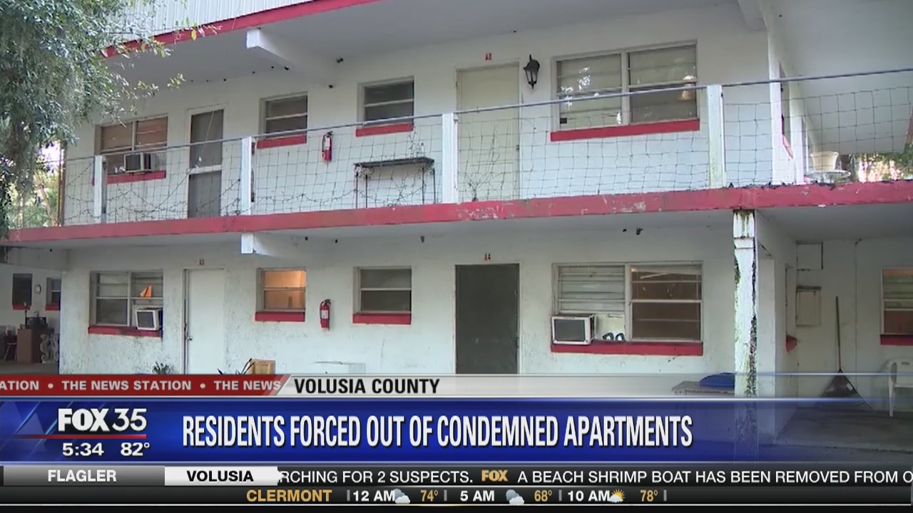 Residents forced out of condemned apartments