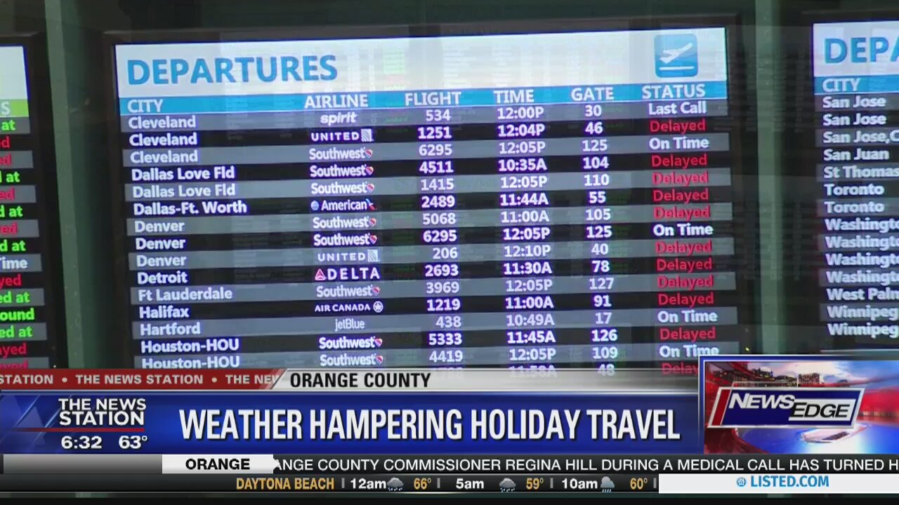 Weather causes flight delays at OIA