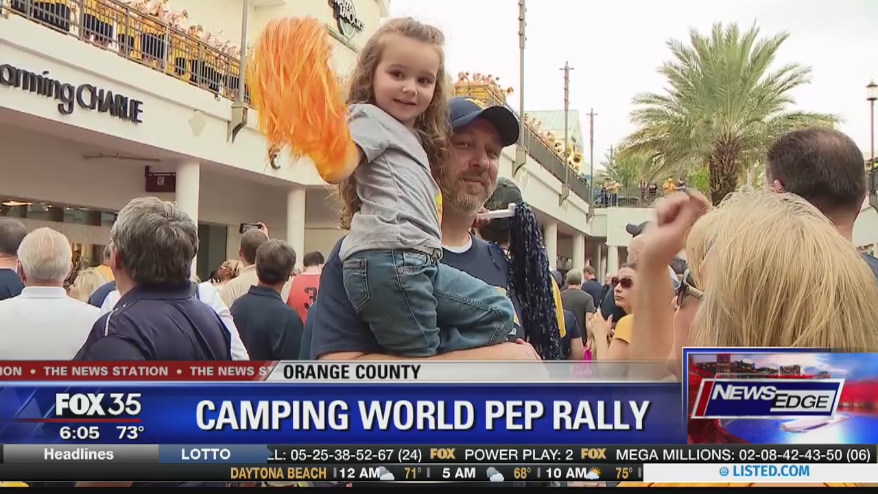 Football fans gather for Camping World pep rallies