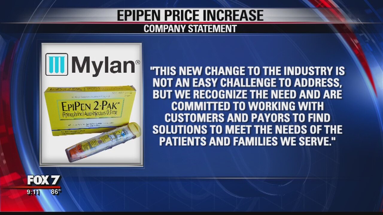EpiPen price increase